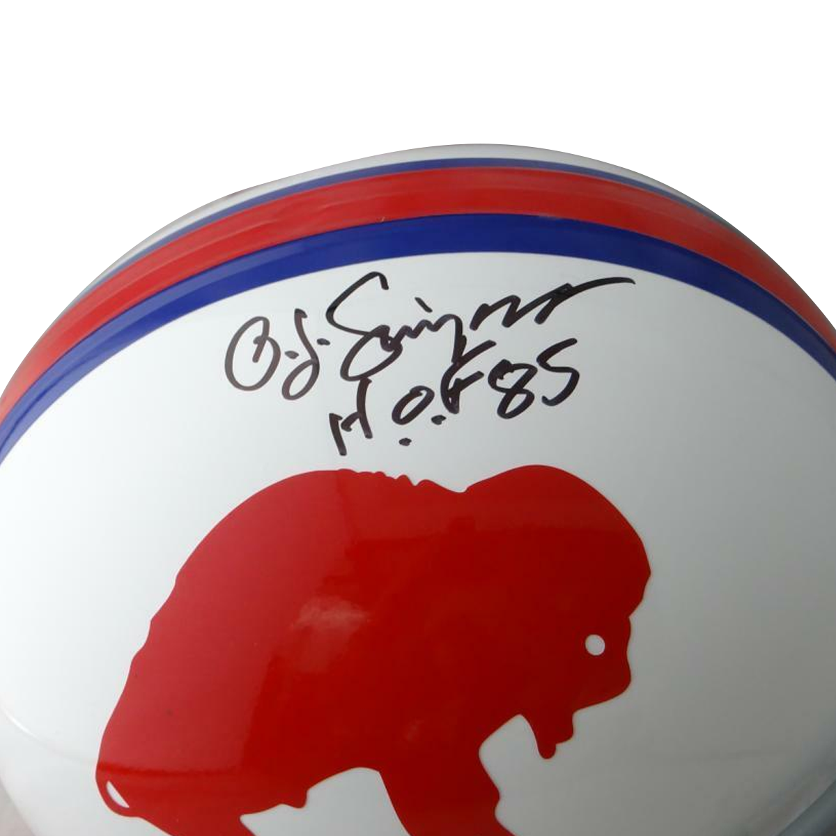 O. J. Simpson Buffalo Bills Signed F/S 65-73 TB Helmet with HOF (JSA COA)