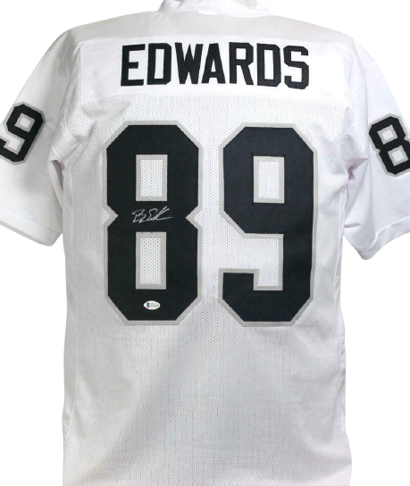 Bryan Edwards Oakland Raiders Signed White Pro Style Jersey BAS COA (Las Vegas)