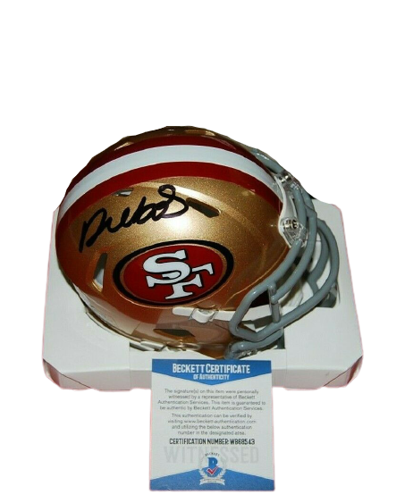 Deebo Samuel San Francisco 49ers Signed Flat White Mini Helmet (BAS COA)