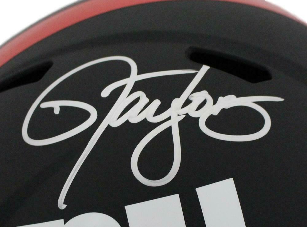 Lawrence Taylor New York Giants Signed Black Matte Replica Helmet (BAS COA)