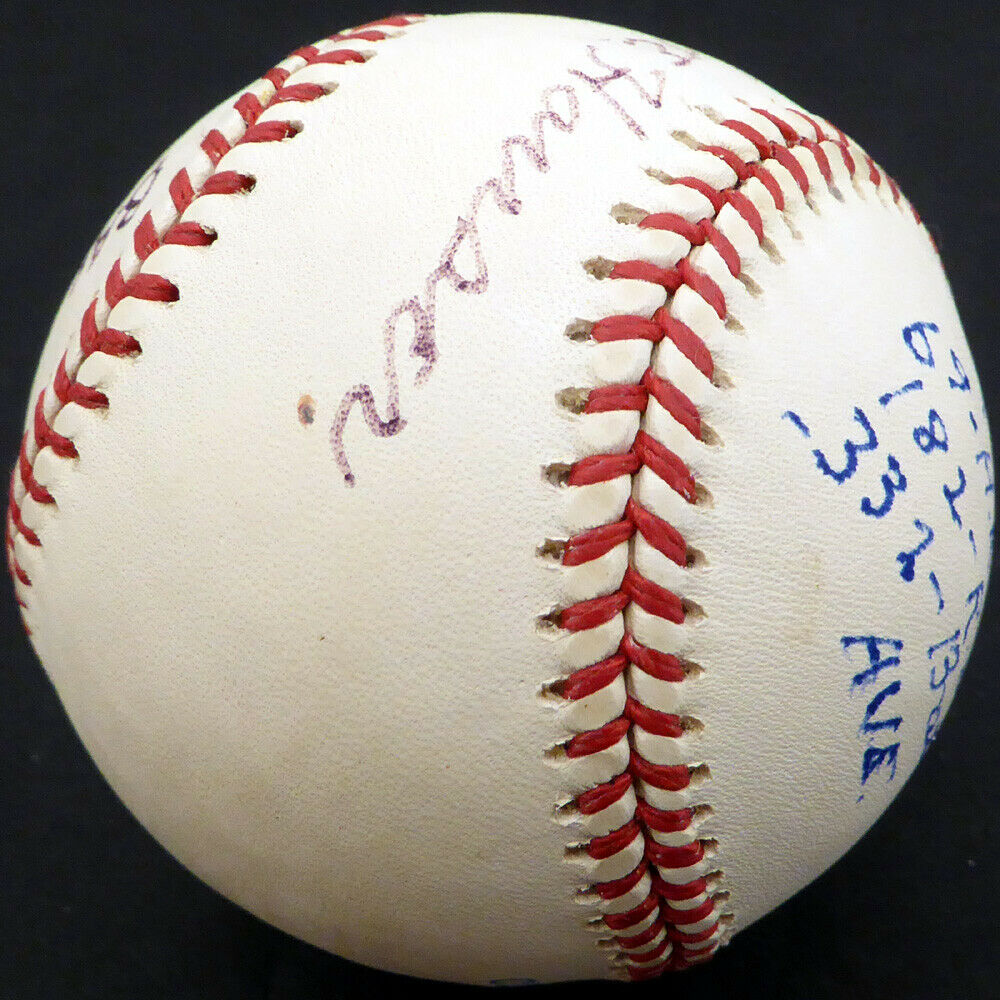 Joe Hauser Autographed AL Baseball A's HR RBI Batting AVG (BAS COA)