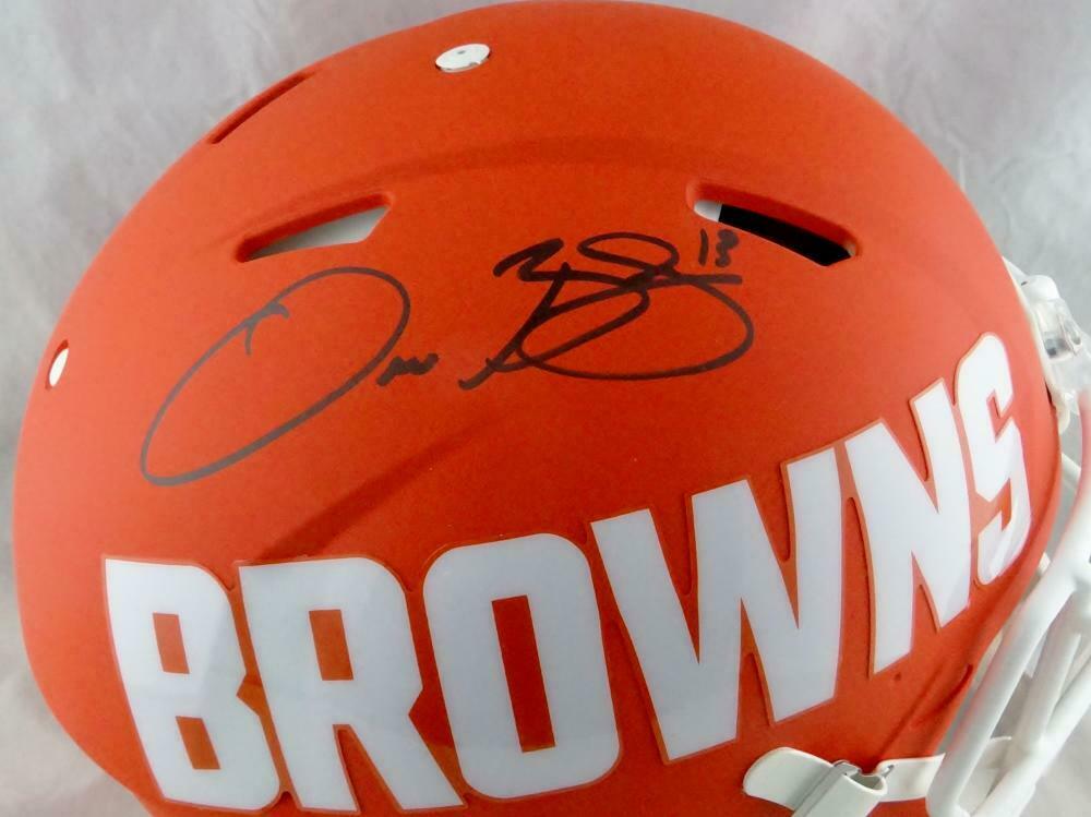 Odell Beckham Cleveland Browns Signed F/S AMP Speed Authentic Helmet (JSA COA)