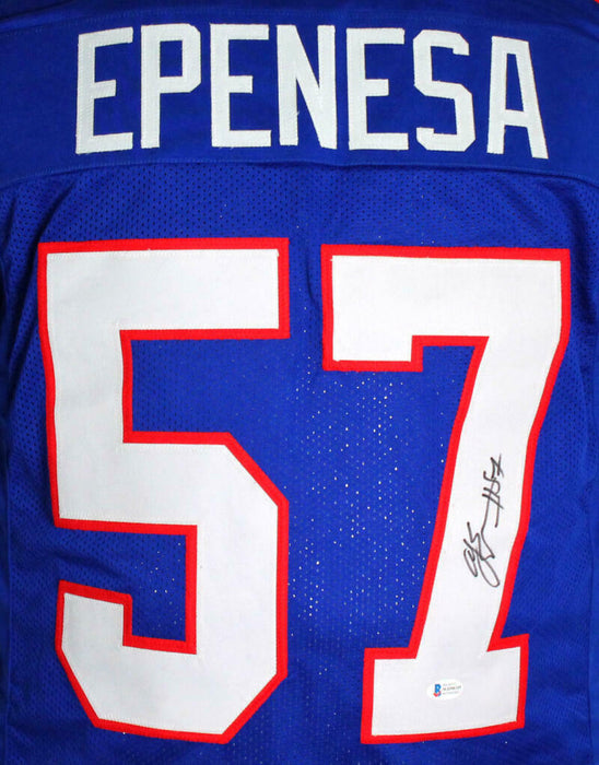 AJ Epenesa Autographed Blue Pro Style Jersey (BAS COA), , 