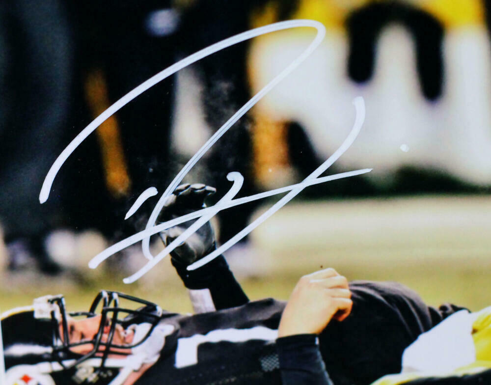 Ray Lewis Baltimore Ravens Signed Ravens 8x10 Over Roethlisberger FP Photo (BAS COA)