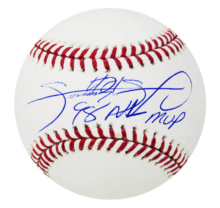 Sammy Sosa Chicago Cubs Signed Rawlings Official MLB Baseball w/98 NL MVP (BAS COA)