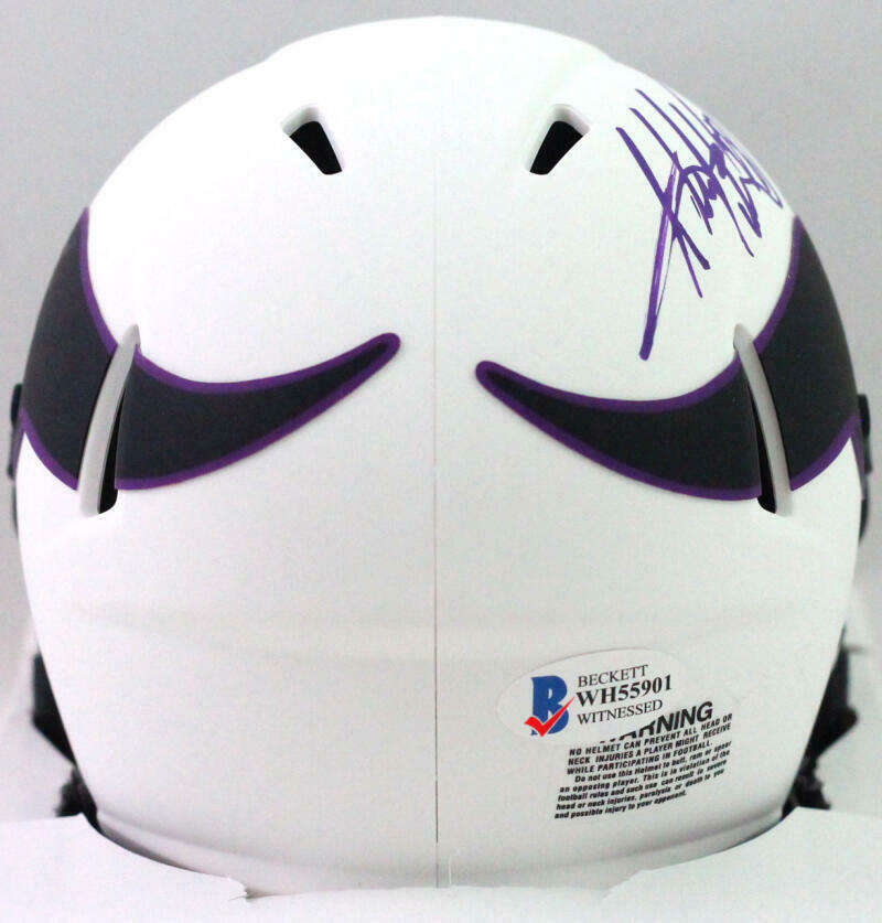 Adrian Peterson Minnesota Vikings Signed Lunar Speed Mini Helmet- (BAS COA), ,
