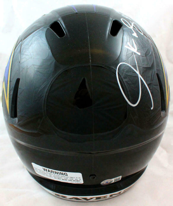 Derrick Mason Baltimore Ravens Signed F/S Speed Helmet (BAS COA)