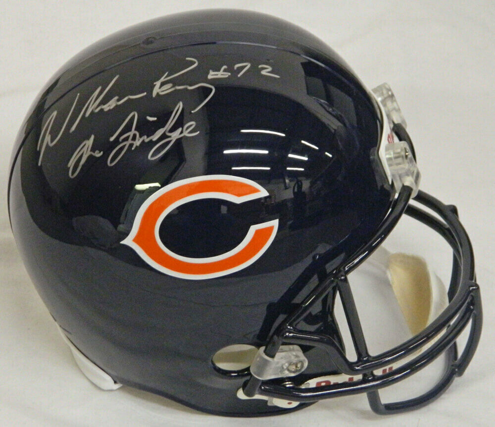 WILLIAM PERRY Chicago BEARS Signed Riddell Full-Size Helmet w/The Fridge (SS COA)