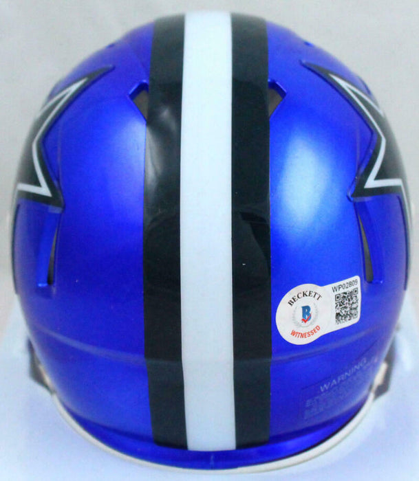 Ezekiel Elliott Autographed Dallas Cowboys Flash Speed Mini Helmet-BAS COA