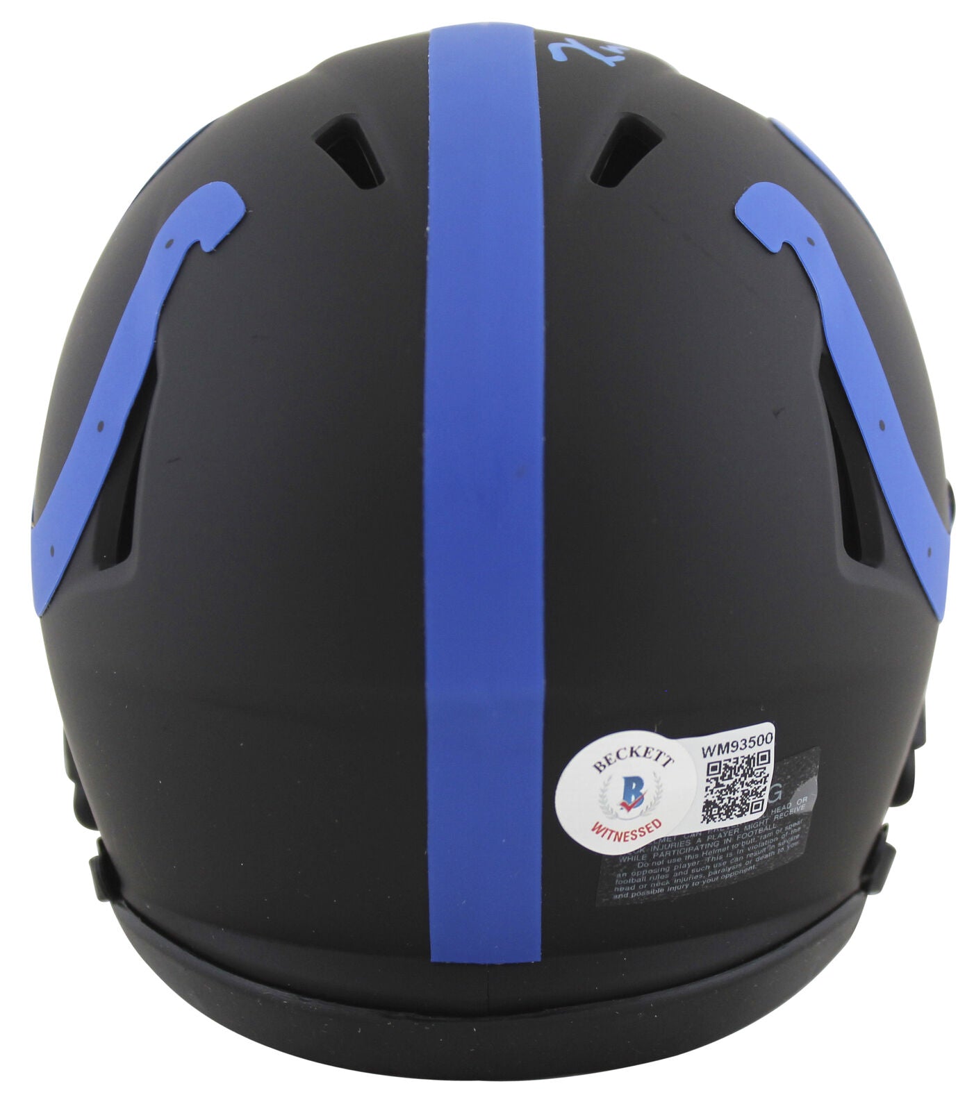 Kwity Paye Indianapolis Colts Signed Eclipse Speed Mini Helmet BAS COA (Baltimore)