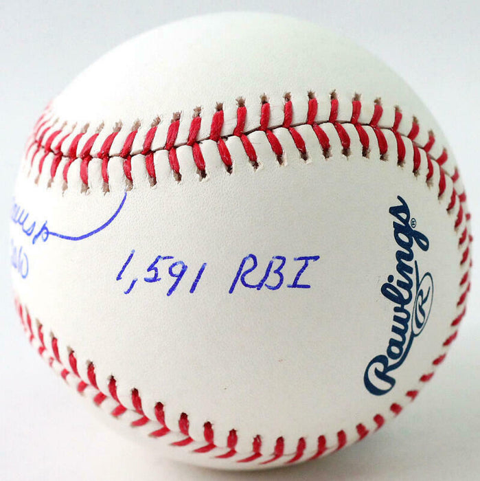 Andre Dawson Autographed Rawlings OML Baseball w/ 3 Insc (JSA COA)