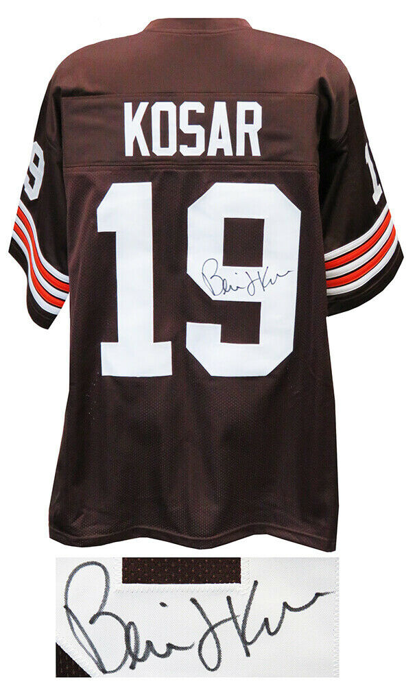 Bernie Kosar Cleveland Browns Signed Brown Custom Football Jersey (SS COA)
