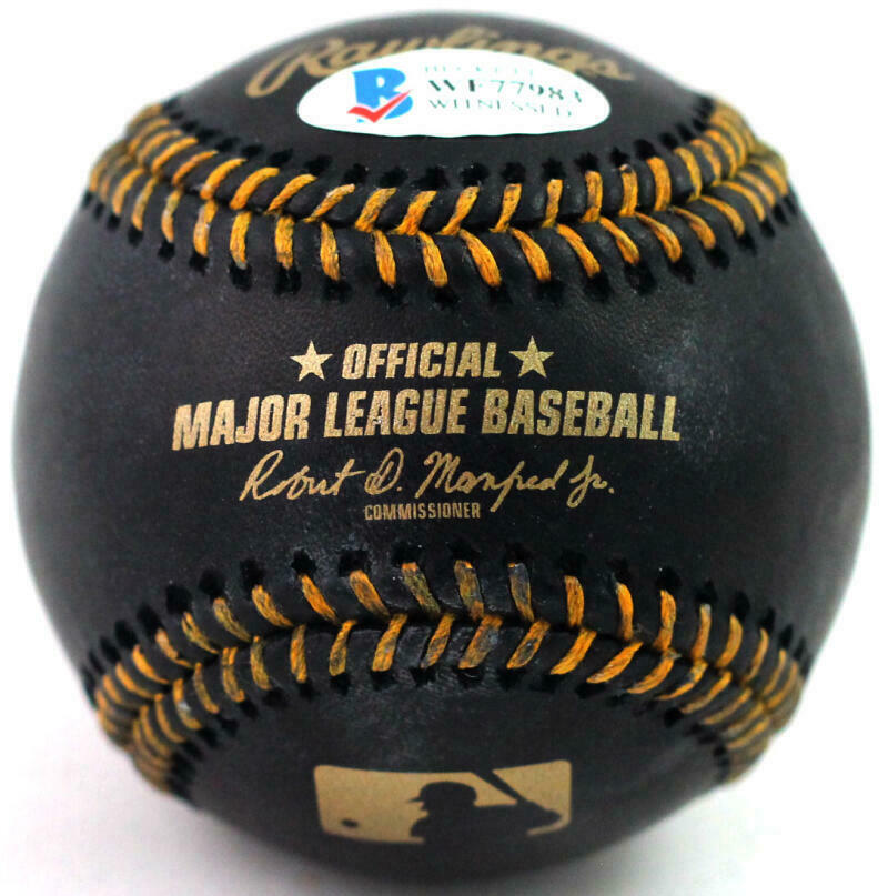 Shane Bieber Signed Rawlings OML Black Baseball w/ Insc (BAS COA)