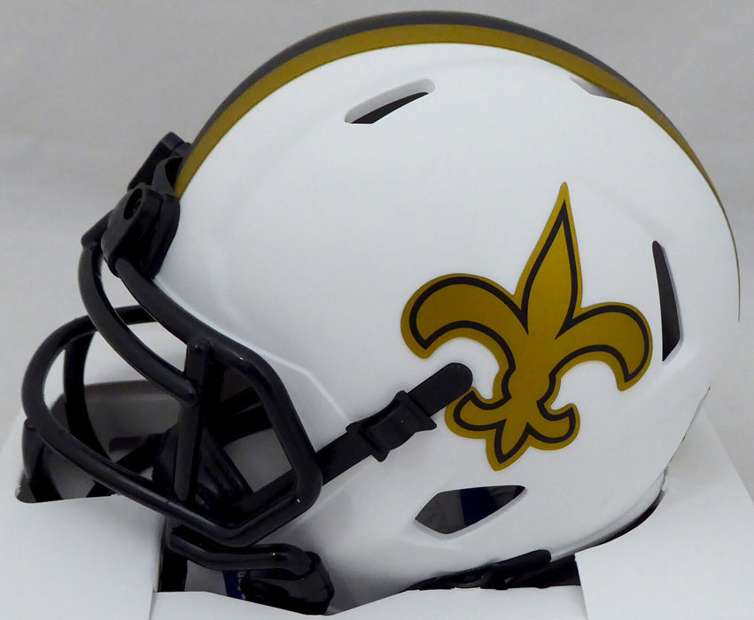 Drew Brees New Orleans Saints Signed Lunar Eclipse Speed Mini Helmet (Smudged) WG57807 (BAS COA)