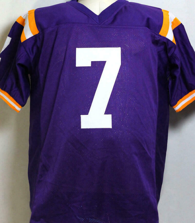 Tyrann Mathieu Autographed Purple College Style Jersey (JSA COA)