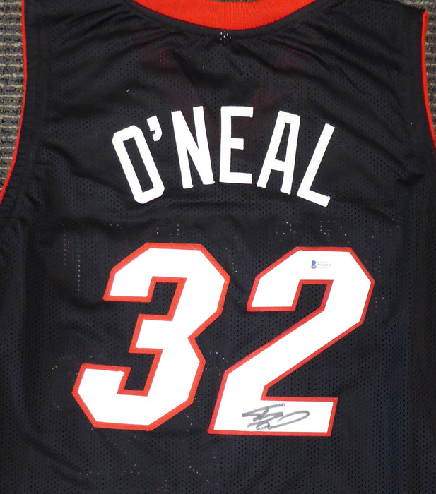 Shaquille O'Neal Miami Heat Signed Black Jersey On 2 191016 (BAS COA)