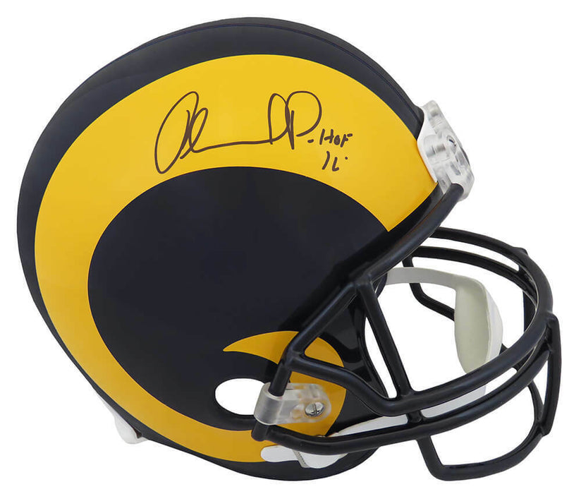 Orlando Pace Los Angeles Rams Signed F/S 1990's Style Riddell Replica Helmet w/HOF'16 SCHWARTZ (St. Louis)