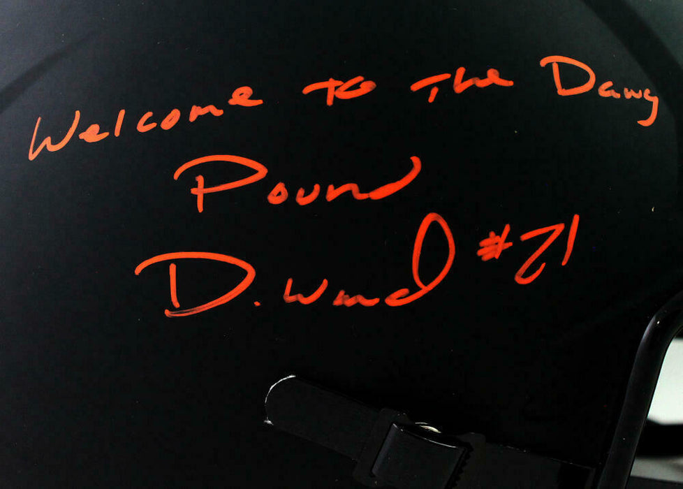 Denzel Ward Cleveland Browns Signed F/S Eclipse Speed Authentic Helmet w/ Insc (JSA COA)