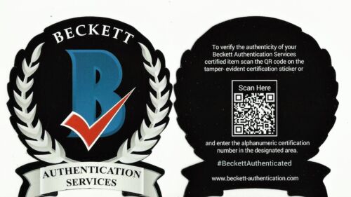 Beckett Authentication Services hologram on a signed item