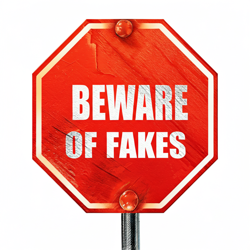 Warning graphic reading Beware of Fakes over a signed sports item