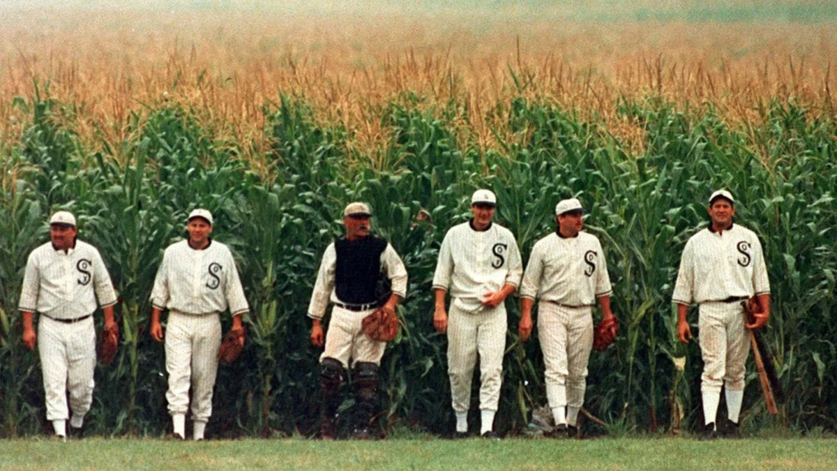 Baseball field at dusk, evoking Field of Dreams and the rarest signatures in sports