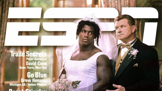 Ricky Williams and Saints Head Coach Mike Ditka on the Cover of ESPN The Magazine