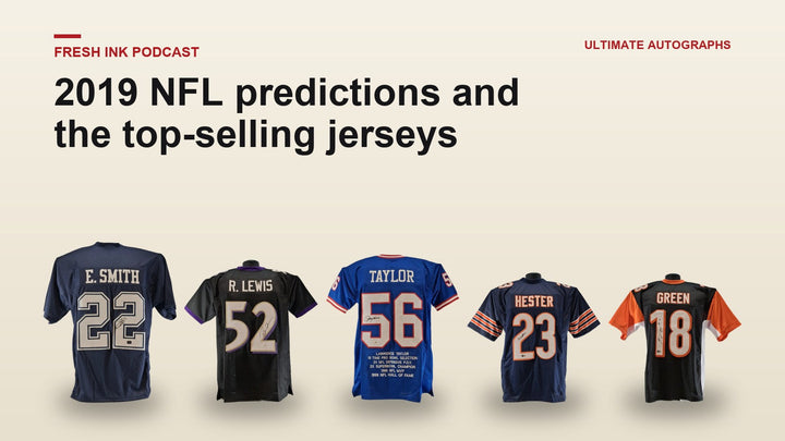 Five signed NFL jerseys: Emmitt Smith, Ray Lewis, Lawrence Taylor, Devin Hester and AJ Green