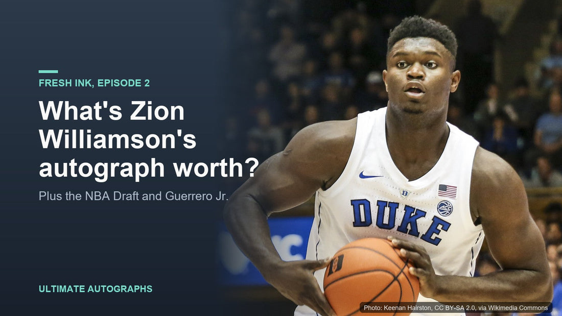 Zion Williamson playing for Duke, for the Fresh Ink episode on his autograph value