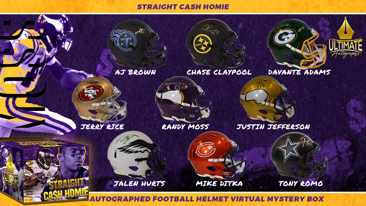 randy moss signed memorabilia straight cash homie football mystery box
