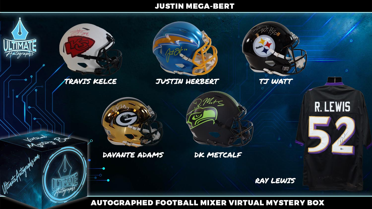 signed mini helmet mystery box justin herbert