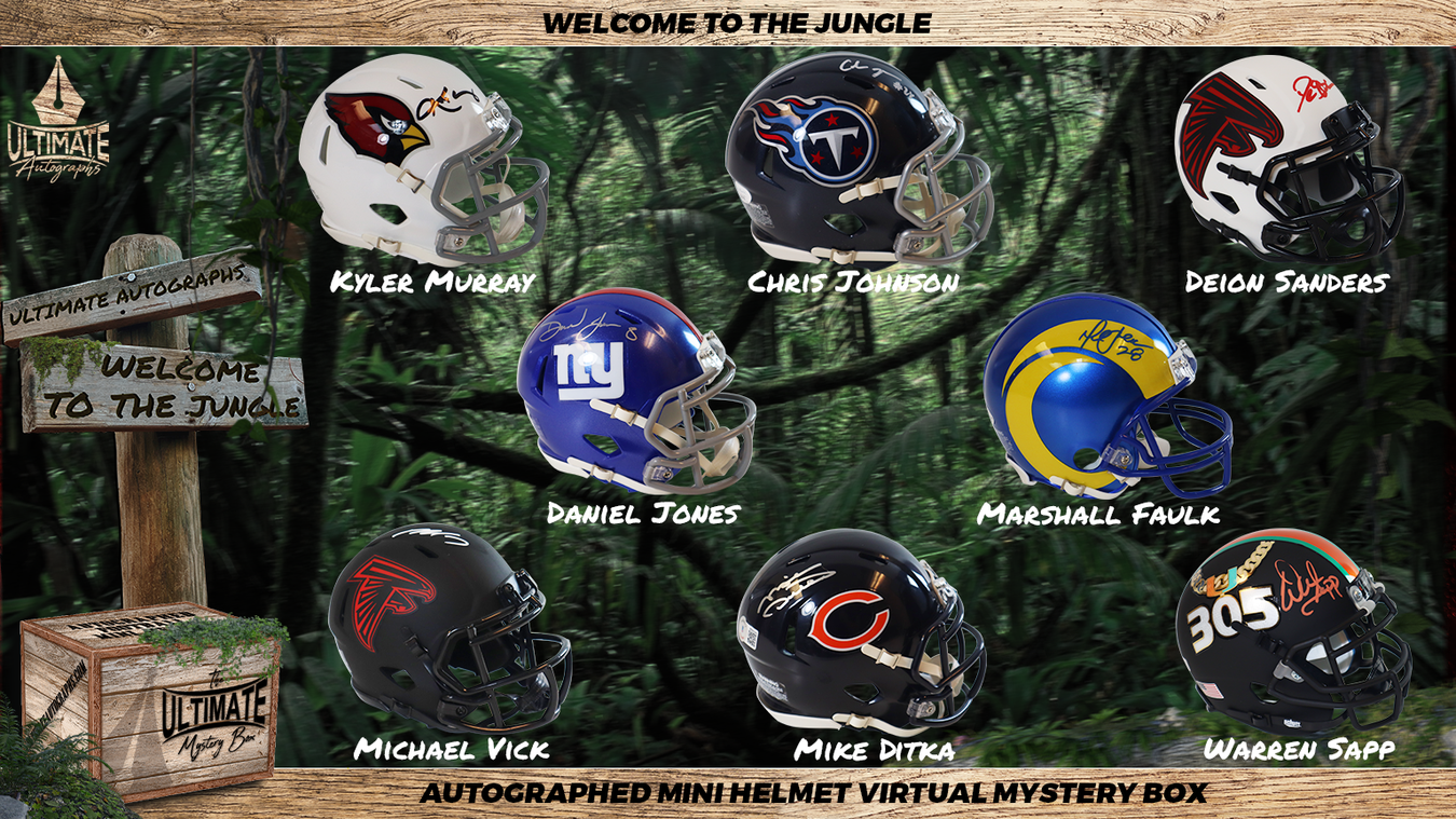 autographed mini helmet mystery box virtual welcome to the jungle