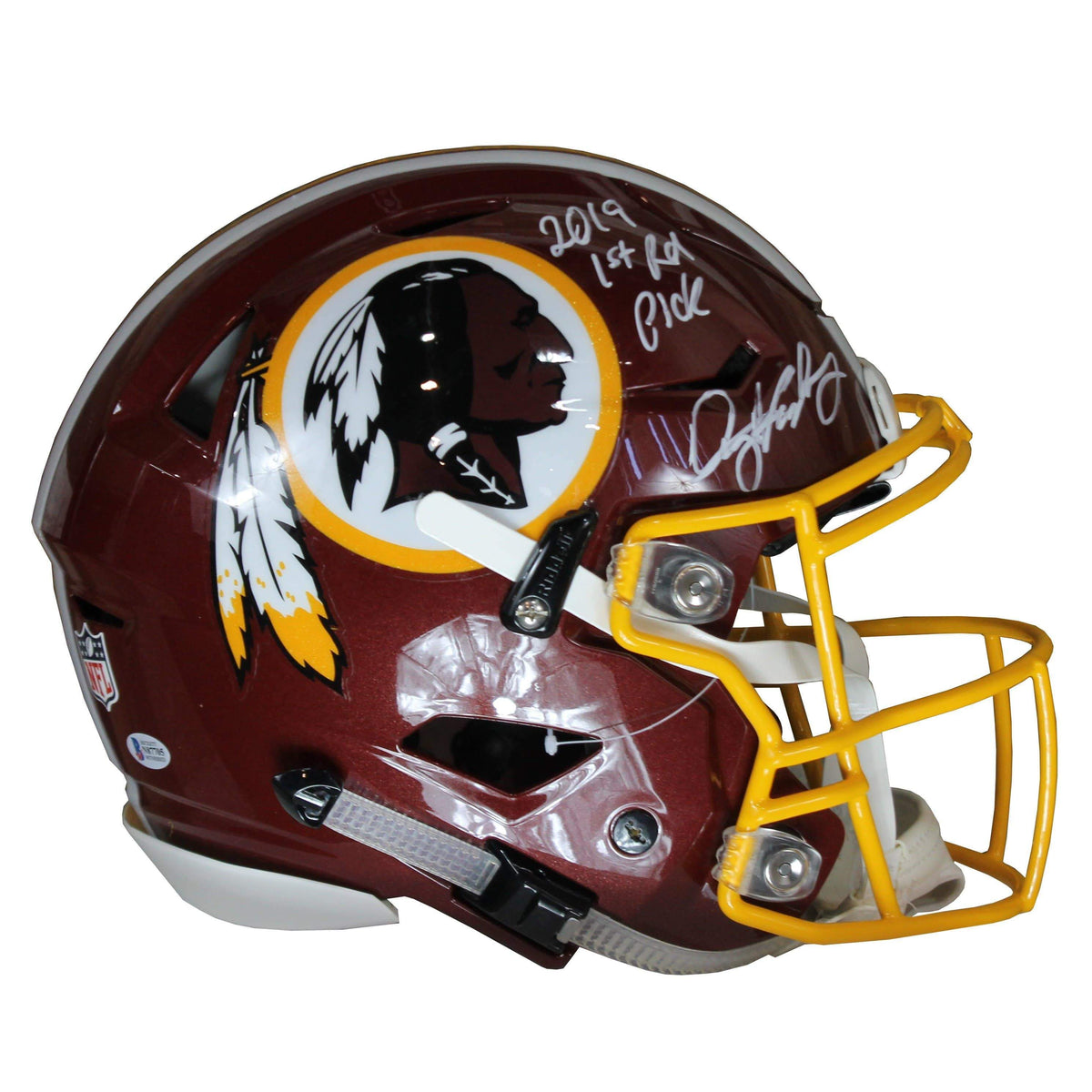 Dwayne Haskins Washington Redskins Autographed Black Schutt Replica Helmet  - JSA Authentic