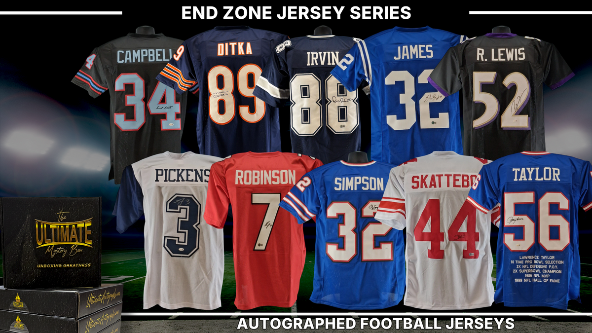 UA headliner graphic — End Zone Autographed Jersey Live Break Series