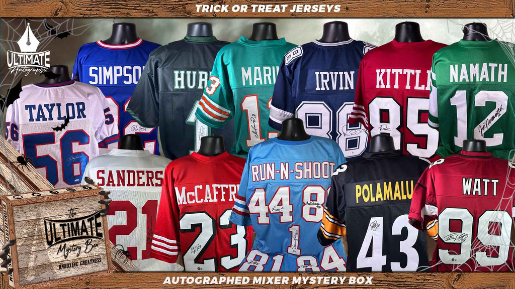 AUTOGRAPHED FOOTBALL JERSEY MYSTERY BOX - SERIES 5 - SOLD OUT 