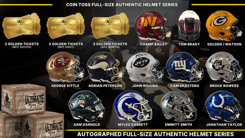 UA headliner graphic — Coin Toss Full-Size Authentic Helmet Live Break Series