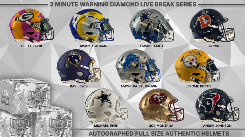 2 Minute Warning Diamond Full Size NFL Helmet Live Break Series