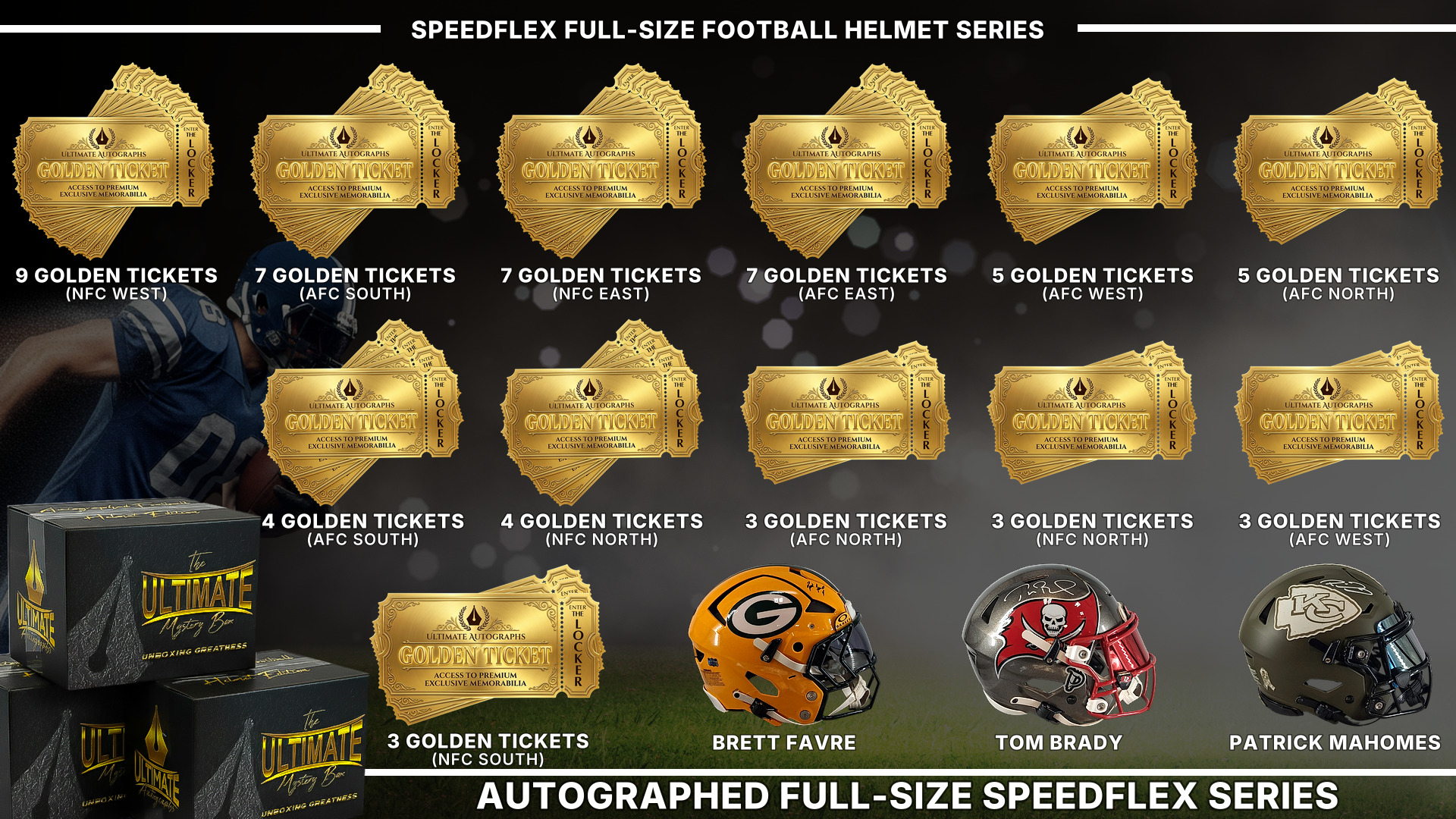 Autograps SpeedFlex Autographed Full-Size Football Helmet Live Break Series ...
