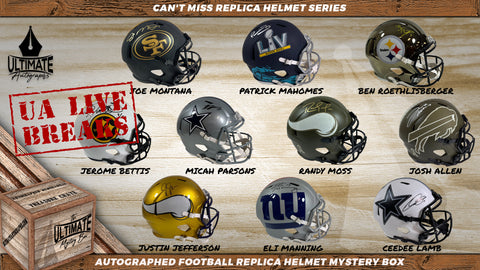 Live Break #1 - Pick 1, Get 3  - Autographed Mystery Box Can't Miss Replica Helmet Series - 6/1/2023 - 4:00 PM CT