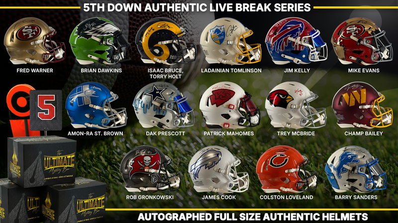 Fifth Down Autographed Authentic Helmet Live Break Series