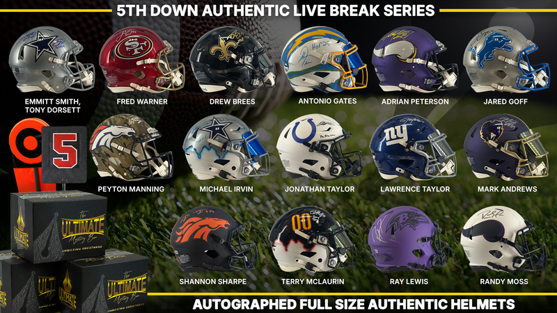 Fifth Down Autographed Authentic Helmet Live Break Series