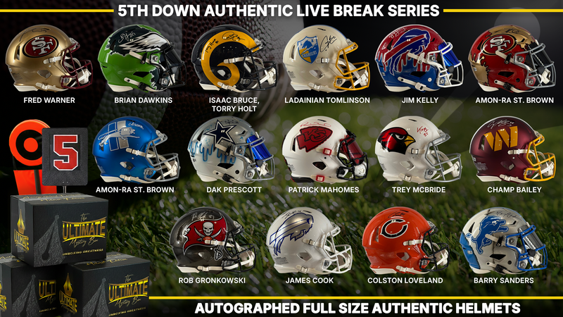 Fifth Down Autographed Authentic Helmet Live Break Series