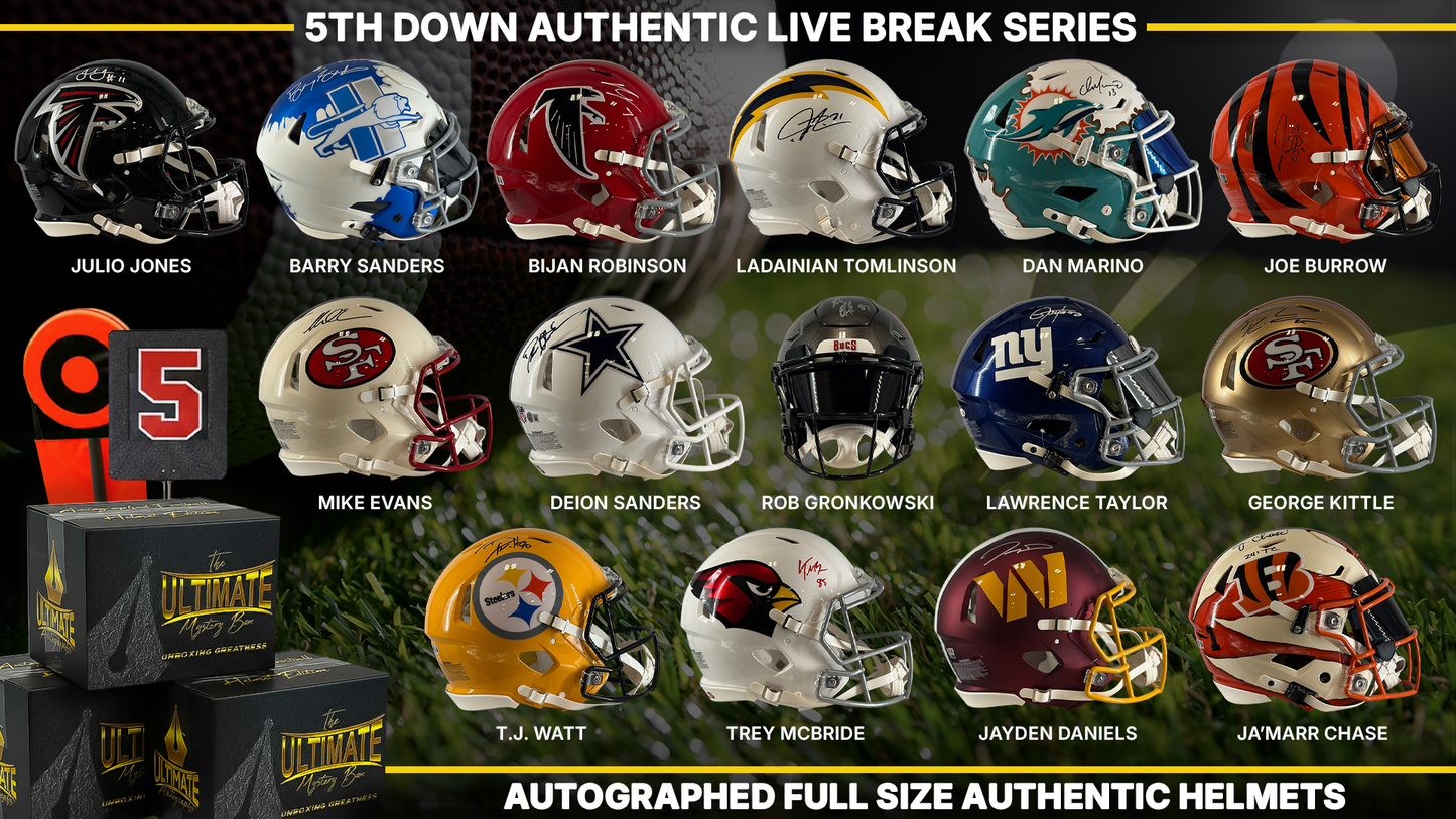 Fifth Down Autographed Authentic Helmet Live Break Series