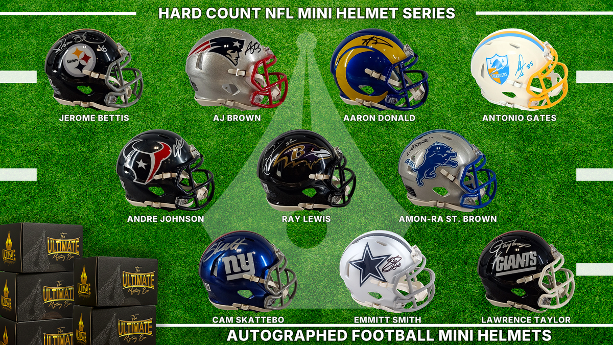 UA headliner graphic — Hard Count NFL Mini Helmet Live Break Series