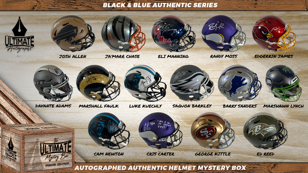 Live Break #1 - **DOUBLE BOX BREAK** - Autographed Authentic Football Helmet Mystery Box - The Authentic Black and Blue Series! 1/5/2024 - 12:00 PM CT