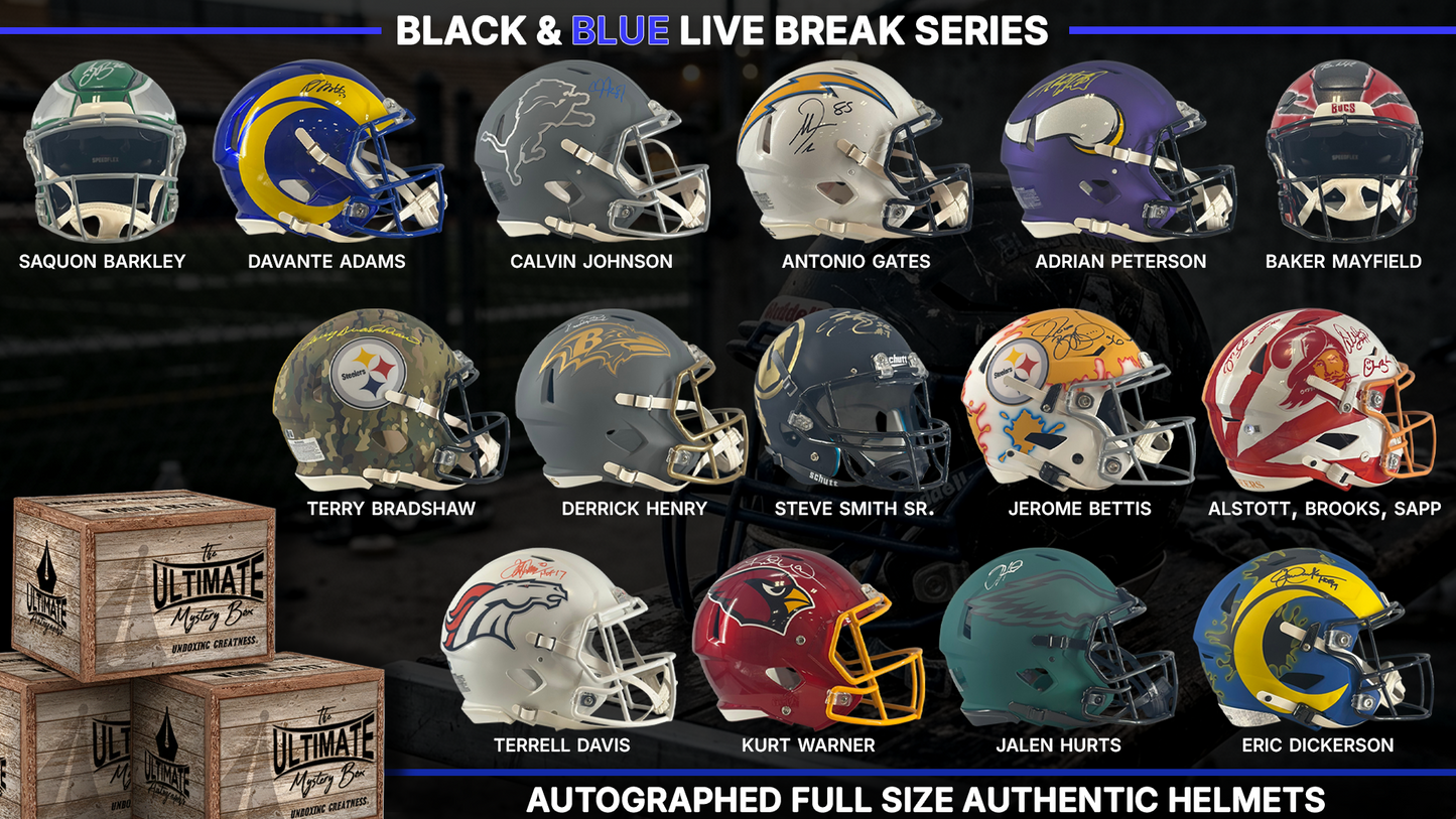 Black and Blue Full Size Helmet Live Break Series
