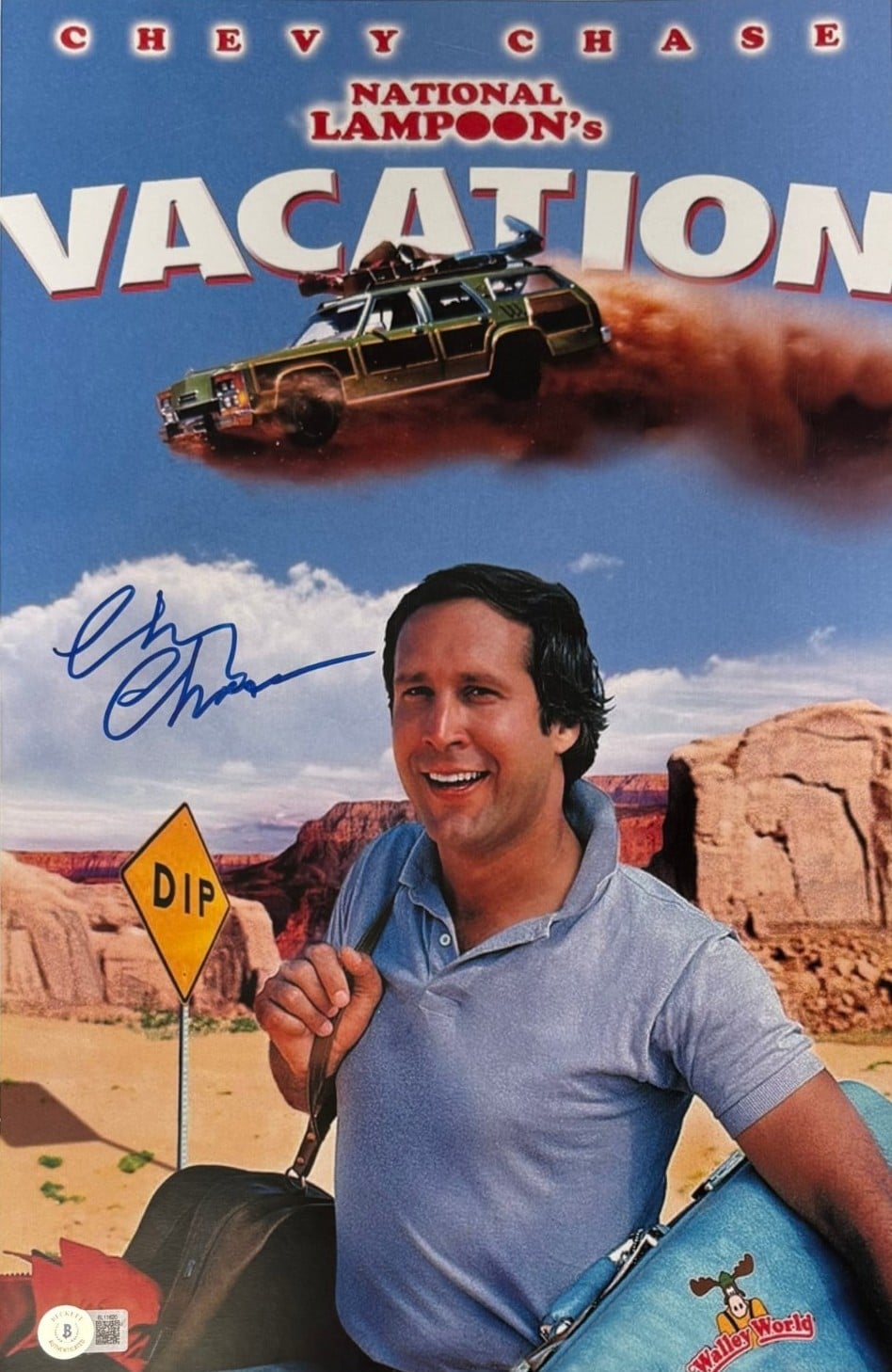 Chevy Chase Autographed National Lampoon's Vacation 11x17 Photo