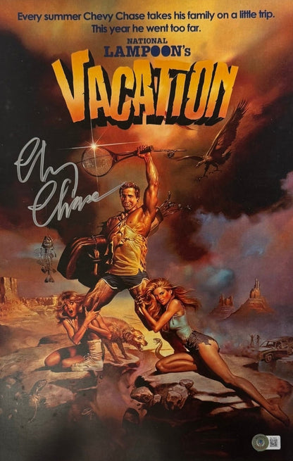 Chevy Chase Signed National Lampoon's Vacation 11x17 Photo