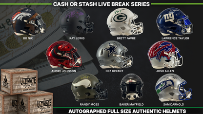 Cash or Stash Full-Size Football Helmet Live Break Series