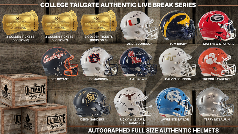 College Tailgate Football Full-Size Authentic Helmet Live Break Series