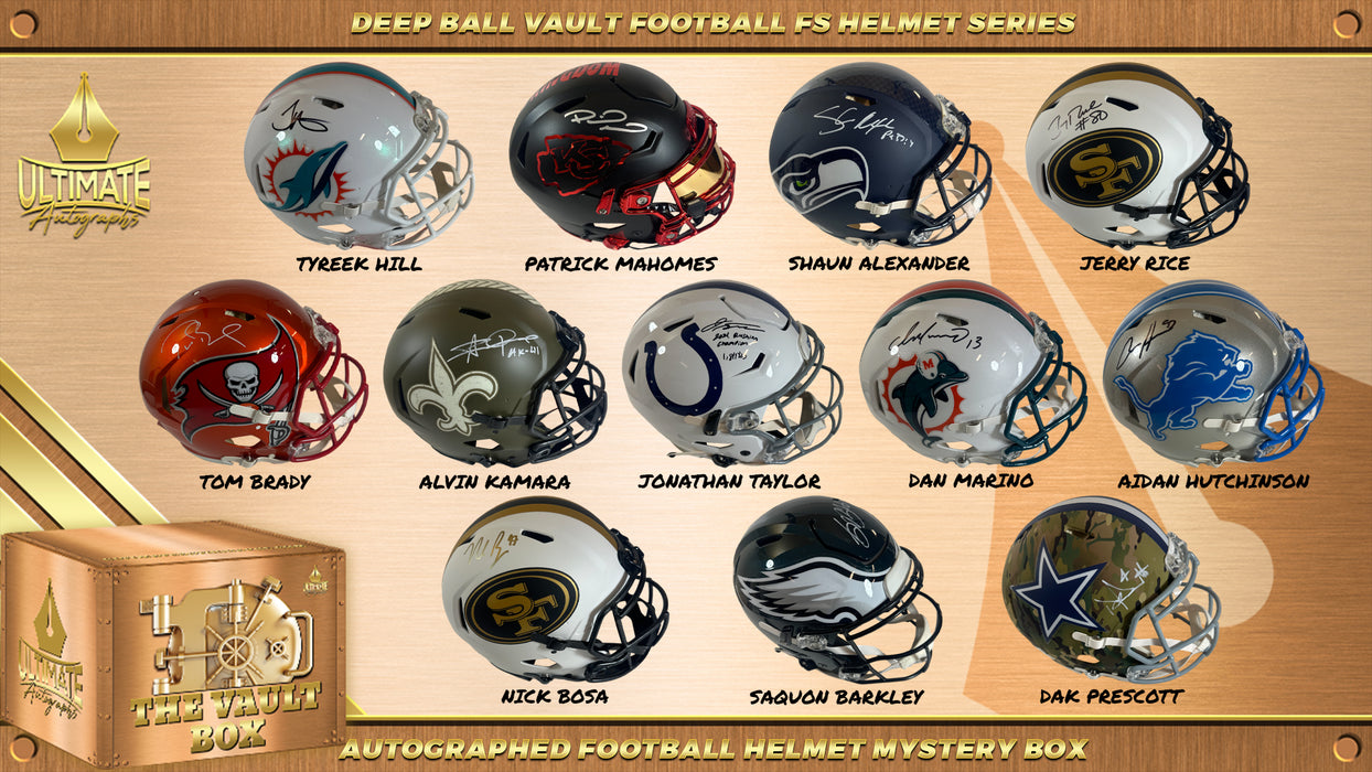 Live Break #1 - *DOUBLE BOX BREAK* "Deep Ball" Vault Football Full Size Helmet Series  - 10/17/2024 - 6:00 PM CT